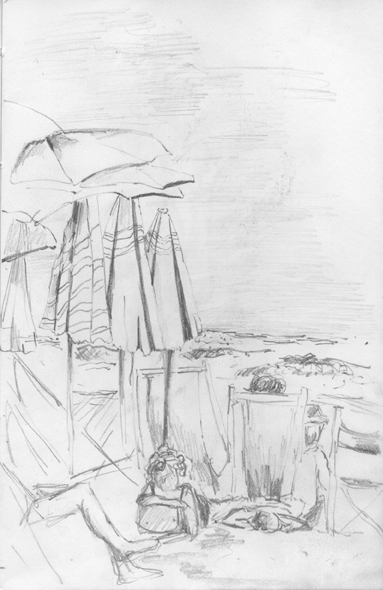 Sketch of The Beach - Viareggio, Italy